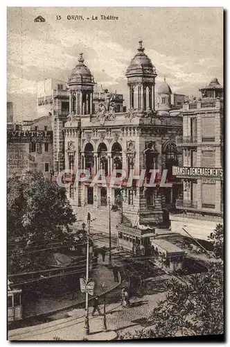 Cartes postales Theatre Oran Tramway