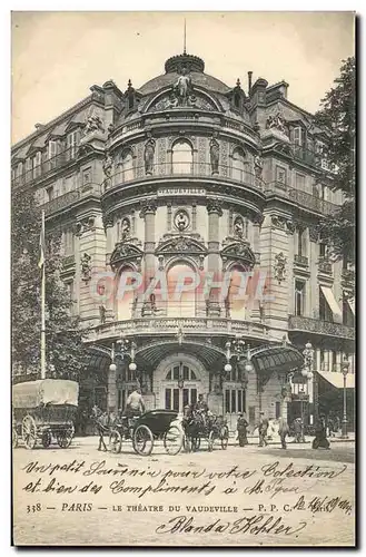 Cartes postales Theatre du Vaudeville Paris
