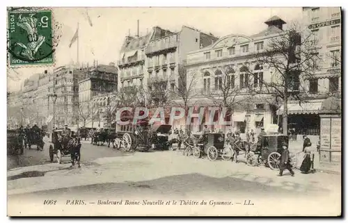 Cartes postales Paris Boulevard Bonne Nouvelle et le Theatre du gymnase