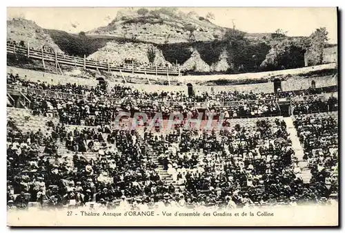 Cartes postales Theatre antique d&#39Orange Vue d&#39ensemble des gradins et de la colline