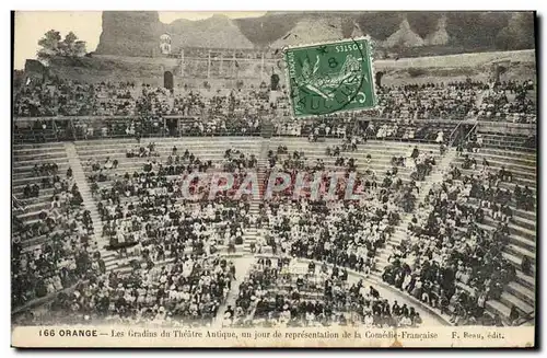 Cartes postales Orange Les gradins du Theatre antique un jour de representation de la Comedie Francaise
