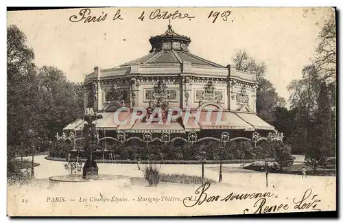 Cartes postales Paris Les Champs Elysees Marigny Theatre