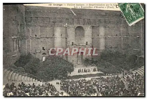 Cartes postales Theatre antique Representation Les funerailles d&#39Homere Orange