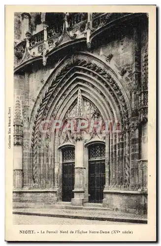 Ansichtskarte AK Niort Le Portail Nord de L&#39Eglise Notre Dame