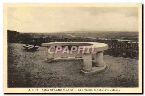 Cartes postales Saint Germain en Laye La Terrasse La table d&#39orientation