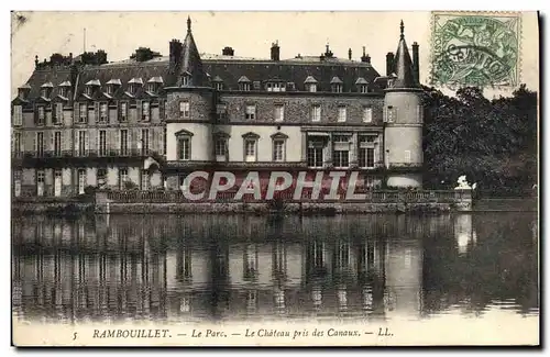 Ansichtskarte AK Rambouillet Le Parc Le Chateau Pris des Canaux