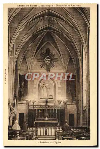 Cartes postales Ordre de Saint Dominique Noviciat d&#39Amiens Interieur de L&#39Eglise