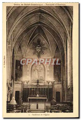 Cartes postales Ordre de Saint Dominique Noviciat d'Amiens Interieur de L'Eglise