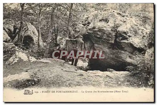 Ansichtskarte AK Foret de Fontainebleau La grotte des Montussiennes Mont Ussy