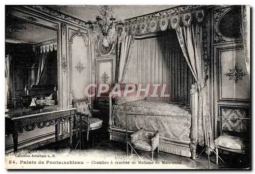 Cartes postales Palais de Fontainebleau Chambre a Coucher de Madame de Maintenon