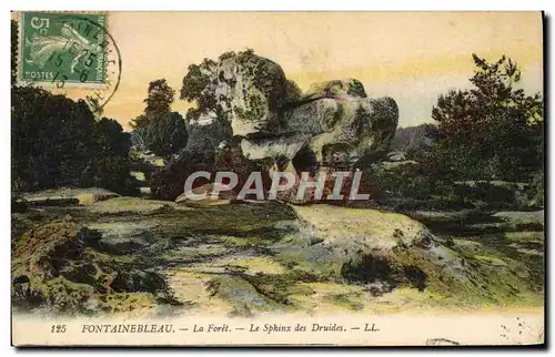 Ansichtskarte AK Foret de Fontainebleau Le sphinx des druides