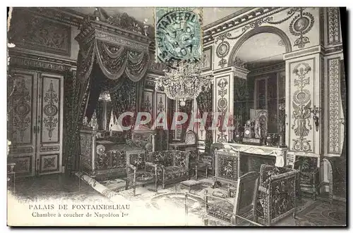 Ansichtskarte AK Palais de Fontainebleau Chambre a Coucher de Napoleon 1er