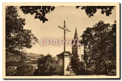 Cartes postales Notre Dame Du Laus Croix de Jerusalem et clocher de la basilique