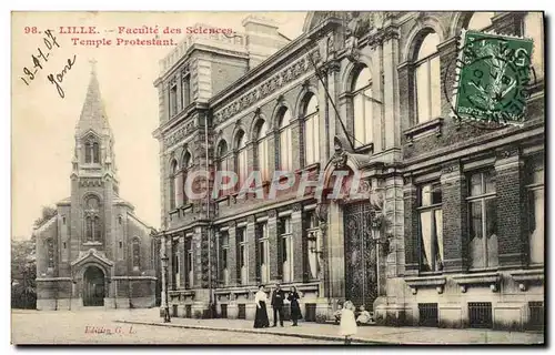 Cartes postales Lille Faculte des Sciences et Temple protestant