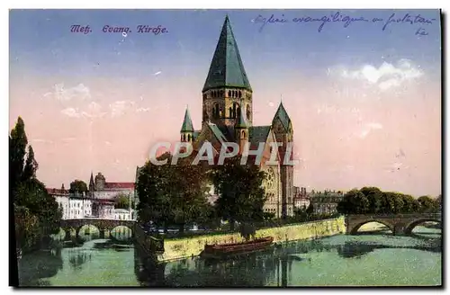Cartes postales Metz Evanlegische Kirche