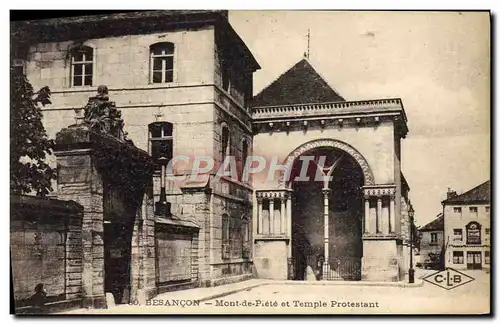 Cartes postales Besancon Mont de Piete et Temple protestant