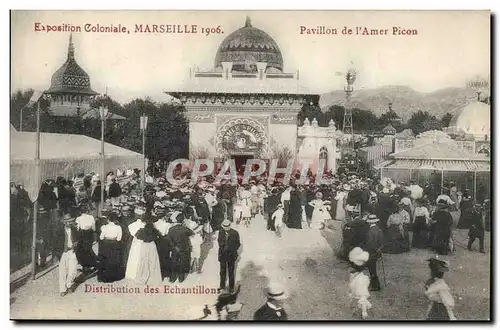 Cartes postales Exposition coloniale Marseimme Biere Brasserie Pavillon de l&#39amer Picon Distribution des echa