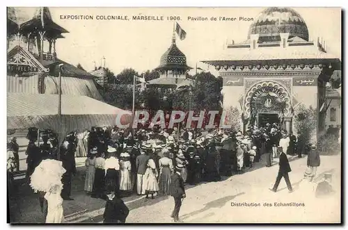 Ansichtskarte AK Biere Brasserie Exposition coloniale Marseille 1906 Pavillon de l&#39amer Picon