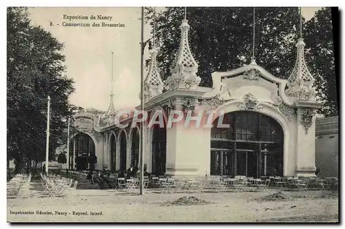 Cartes postales Biere Brasserie Exposition de Nancy Consortium des brasseries