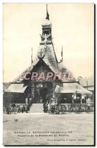 Ansichtskarte AK Biere Brasserie Marseille Exposition coloniale 1906 Pavillon de la brasserie du Phenix