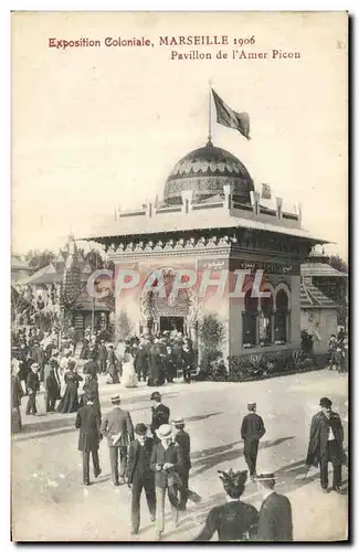 Cartes postales Biere Brasserie Exposition coloniale Marseille Pavillon de l&#39Amer Picon