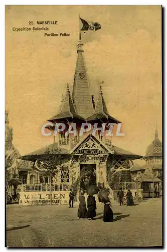 Cartes postales Biere Brasserie Exposition coloniale Marseille Pavillon Velten