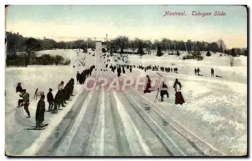 Cartes postales Sports d&#39hiver Ski Canada Montreal Tobogan slide