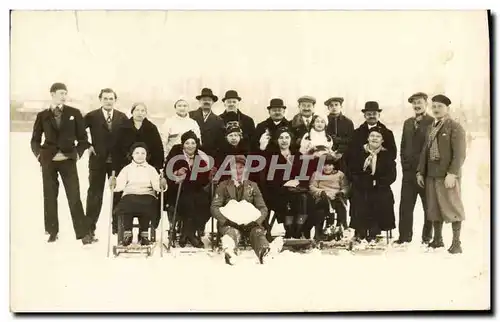 CARTE PHOTO Sports d&#39hiver Ski Balatonalmadi Luge