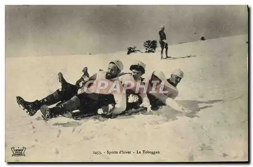 Cartes postales Sports d&#39hiver Ski Le toboggan