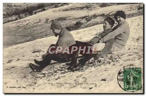 Cartes postales Sports d&#39hiver Ski La luge En vitesse