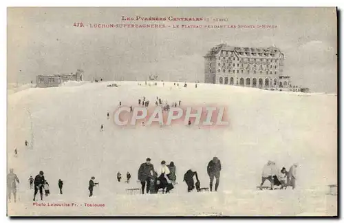 Cartes postales Sports d&#39hiver Ski Luchon Superbagneres Le plateau pendant les sports d&#39hiver