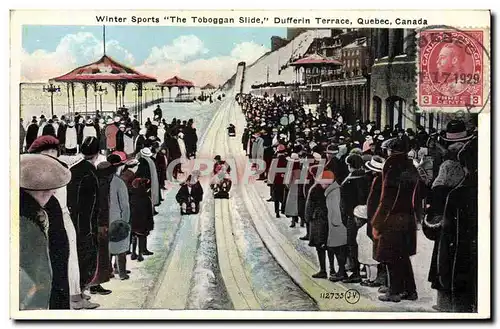 Cartes postales Sports d&#39hiver Ski The toboggan slide Dufferin Terrace Quebec Canada