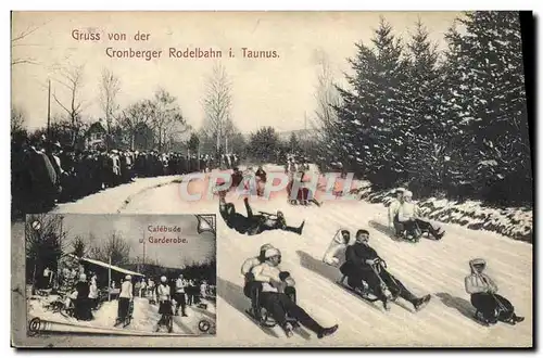 Cartes postales Sports d&#39hiver Ski Cronberger Rodelbahn i Taunus