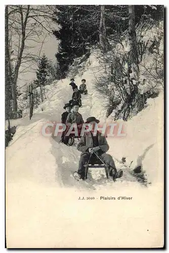 Cartes postales Sports d&#39hiver Ski Enfants Luge