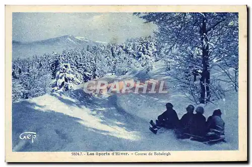 Cartes postales Sports d&#39hiver Ski Course de Bobsleigh