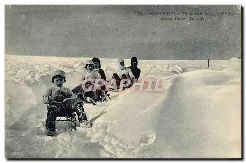 Cartes postales Sports d&#39hiver Ski Aix les Bains Plateau du Revard La luge