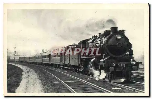 Cartes postales Train Locomotive Chemin de fer du Nord Train 5 Paris Calais sans arret