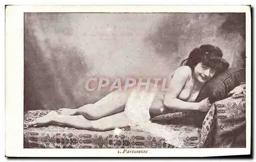 Cartes postales Nu erotique Femme Paresseuse