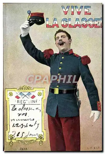 Cartes postales Militaria Vive la classe