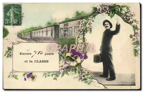 Cartes postales Militaria Train Encore 713 jours et la classe