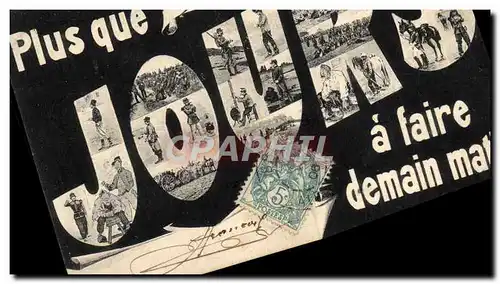 Cartes postales Militaria Plus que 100 jours