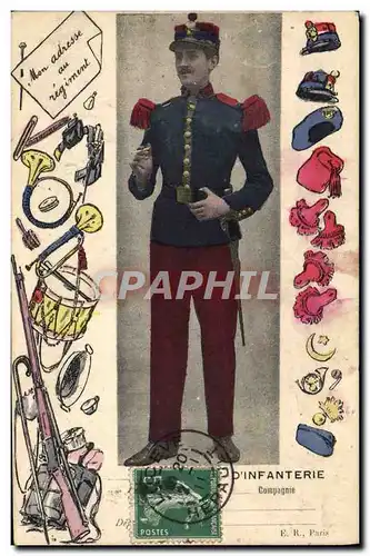 Cartes postales Militaria Infanterie