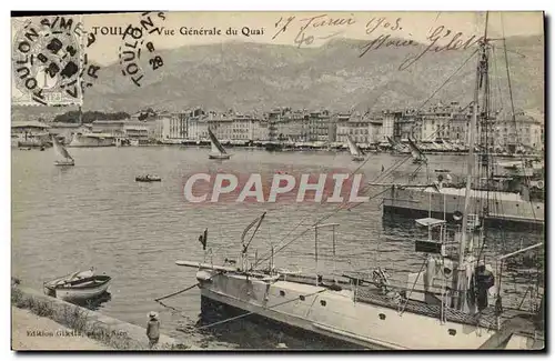 Cartes postales Bateau Guerre Toulon Vue generale du quai