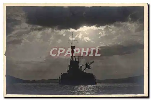 CARTE PHOTO Bateau Guerre