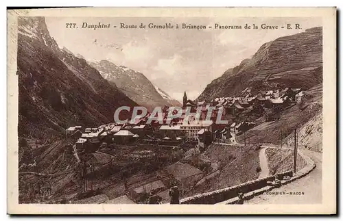 Cartes postales Dauphine Route de Grenoble a Briancon Panorama de la Grave