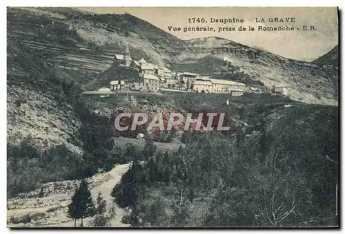 Cartes postales Dauphine La Grave Vue Generale Prise de la Romanche