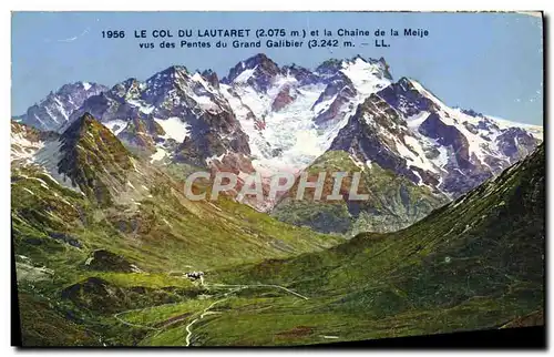 Cartes postales Le Lautaret et la Chaine de la Meije vus des pentes du grand Galibier