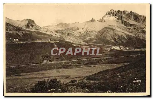 Cartes postales Col du Lautaret La route en lacets vers le Col de Galibier Massif du Grand Galibier