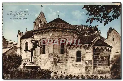 Ansichtskarte AK Laon La Chapelle des Templiers et statue de Diane