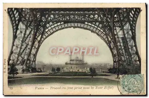 Cartes postales Paris Trocadero Vue prise sous la Tour Eiffel